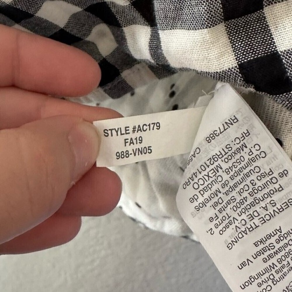 madewell oversized courier button back shirt in double faced plaid - Picture 10 of 11